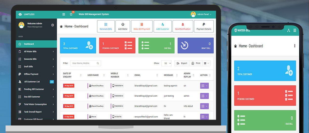 Water Bill Admin Panel 1