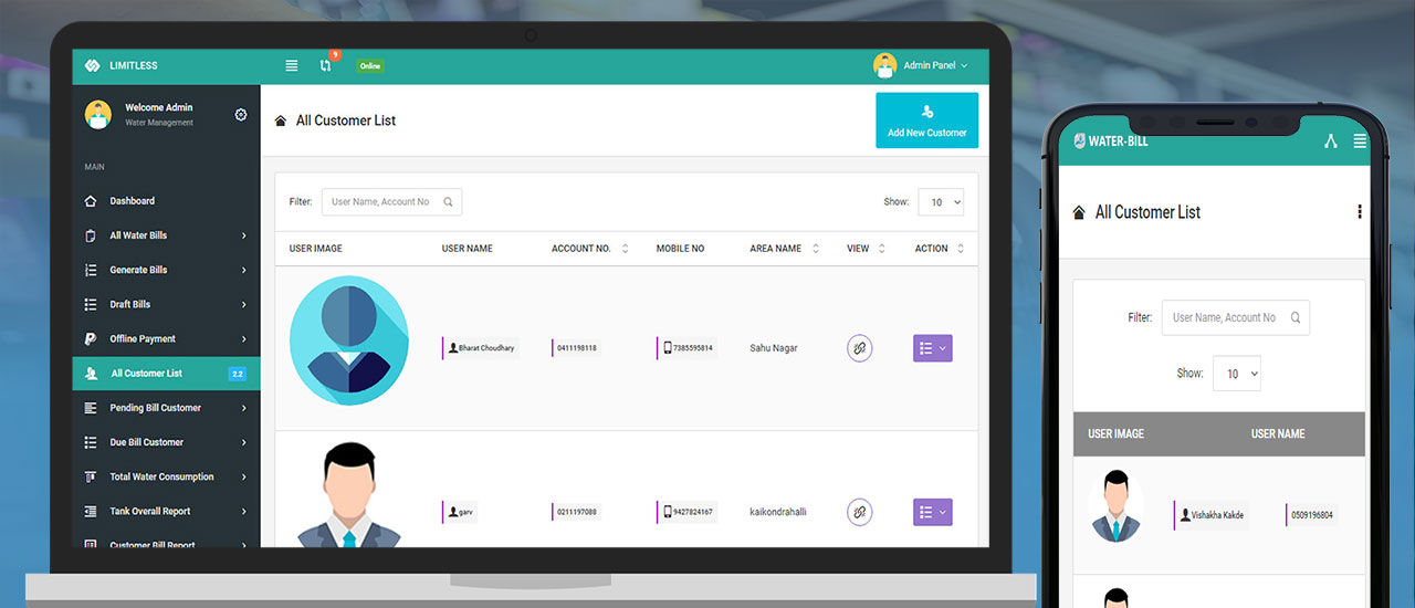 Water Bill Admin Panel 2
